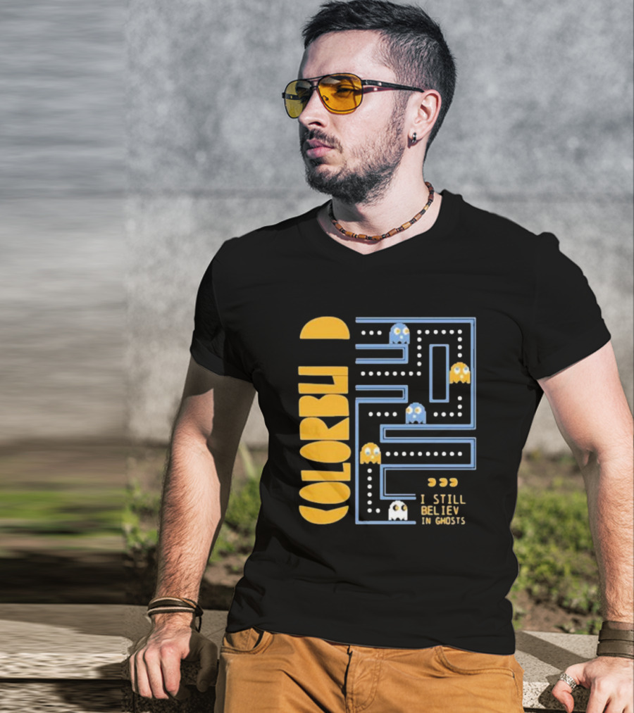 Colorblind I Still Believe In Ghosts Pac-Man Ghosts Maze T-Shirt