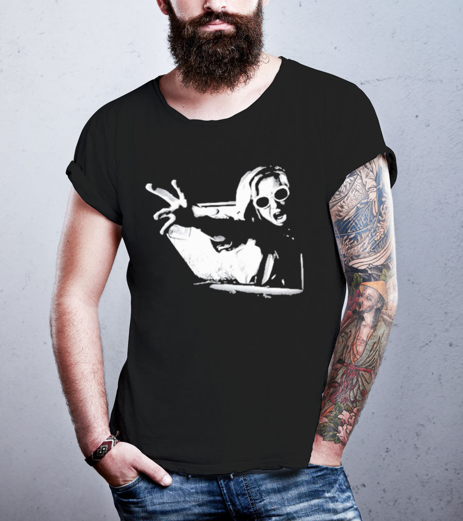 Cuckoo The Hooded Woman Reaching In Sunglasses T-Shirt