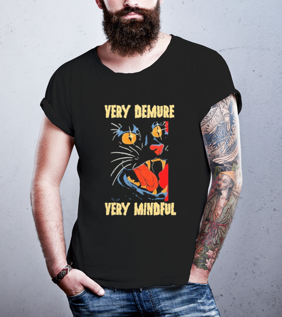 Very Demure Very Mindful Galactic Cat Face T-Shirt