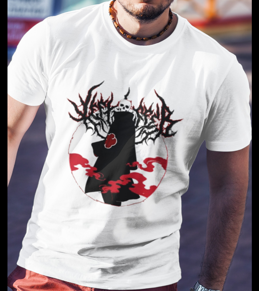 Left To Suffer Ninja Skull Shadow Red Cloud T-Shirt