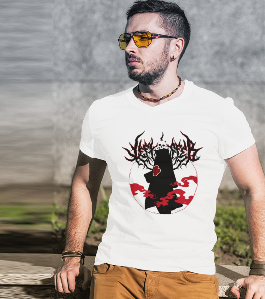 Left To Suffer Ninja Skull Shadow Red Cloud T-Shirt