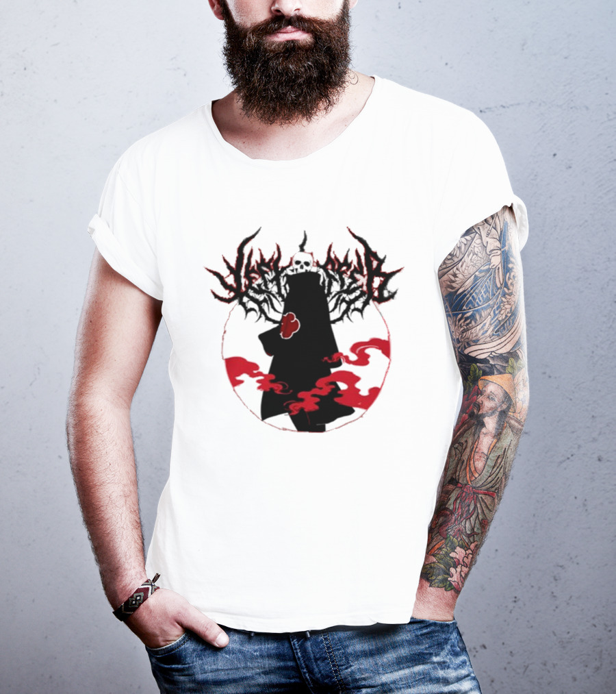 Left To Suffer Ninja Skull Shadow Red Cloud T-Shirt