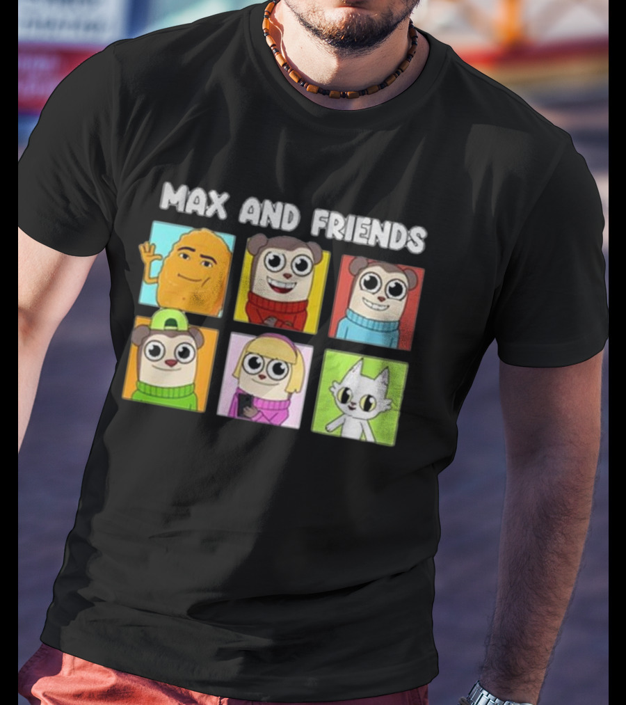 Max And Friends Cartoon Characters Collection T-Shirt
