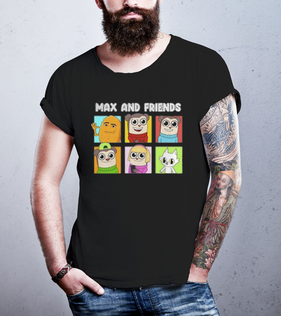 Max And Friends Cartoon Characters Collection T-Shirt
