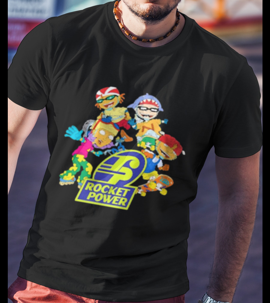 Rocket Power Cartoon Characters Action Scene T-Shirt