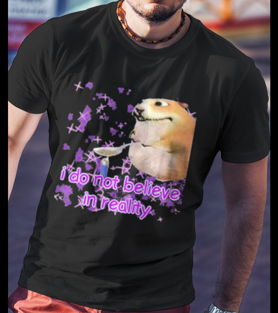 I Do Not Believe In Reality Doge Spoon Purple Stars T-Shirt