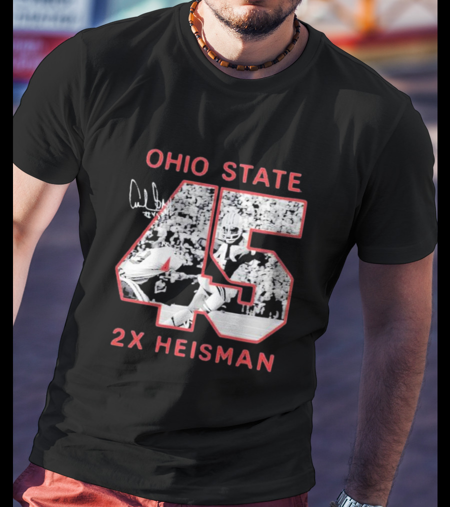 Ohio State Archie Griffin 45 2x Heisman Trophy Winner T-Shirt