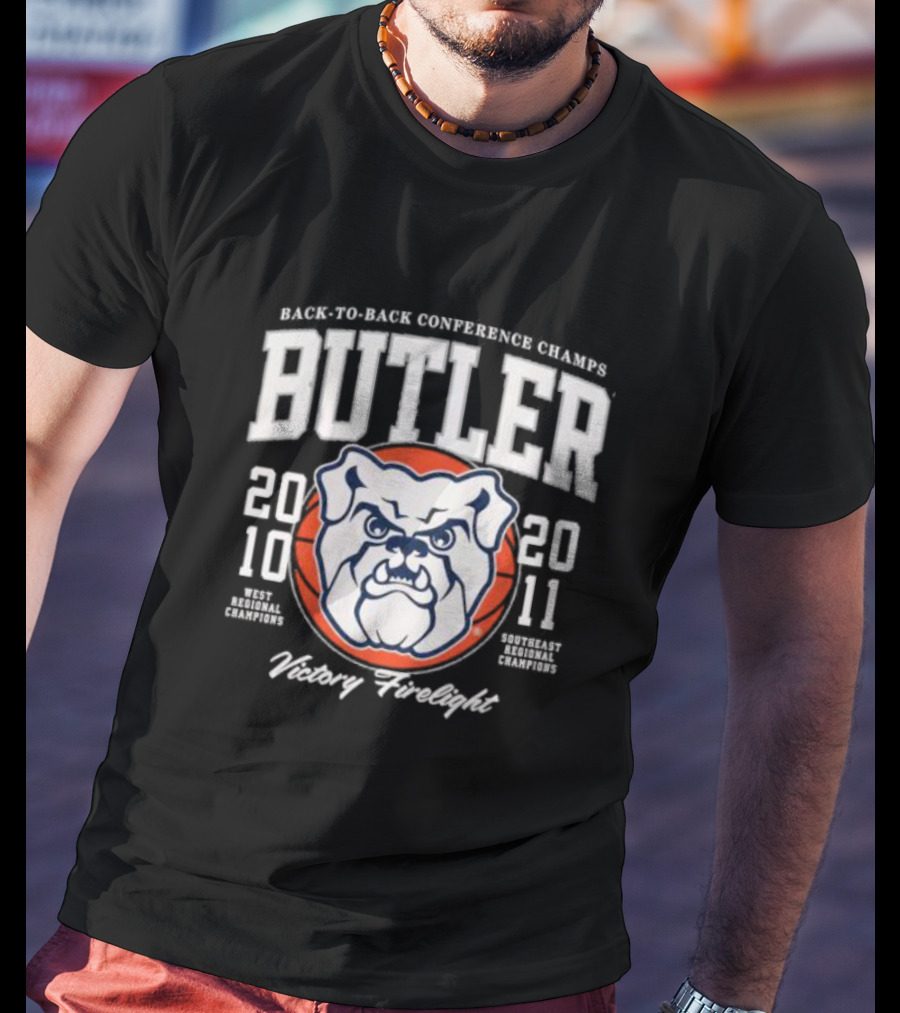 Back-to-Back Conference Champs Butler 2010 2011 Victory Firelight T-Shirt