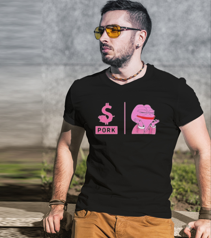 Pork $pork Pepe Meme Pink Frog T-Shirt