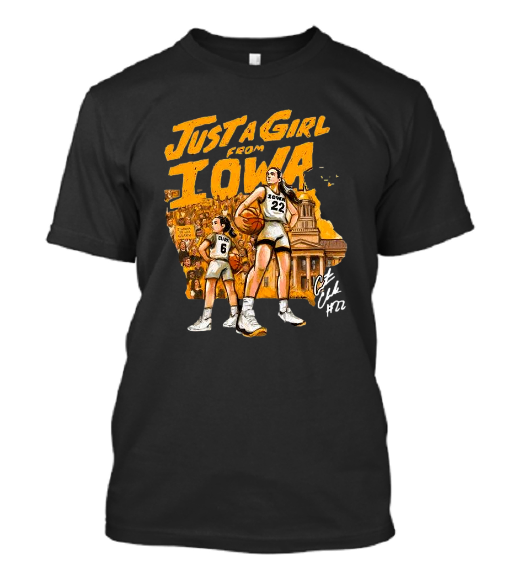 Just A Girl From Iowa Caitlin Clark 22 Play Like A Girl T-Shirt