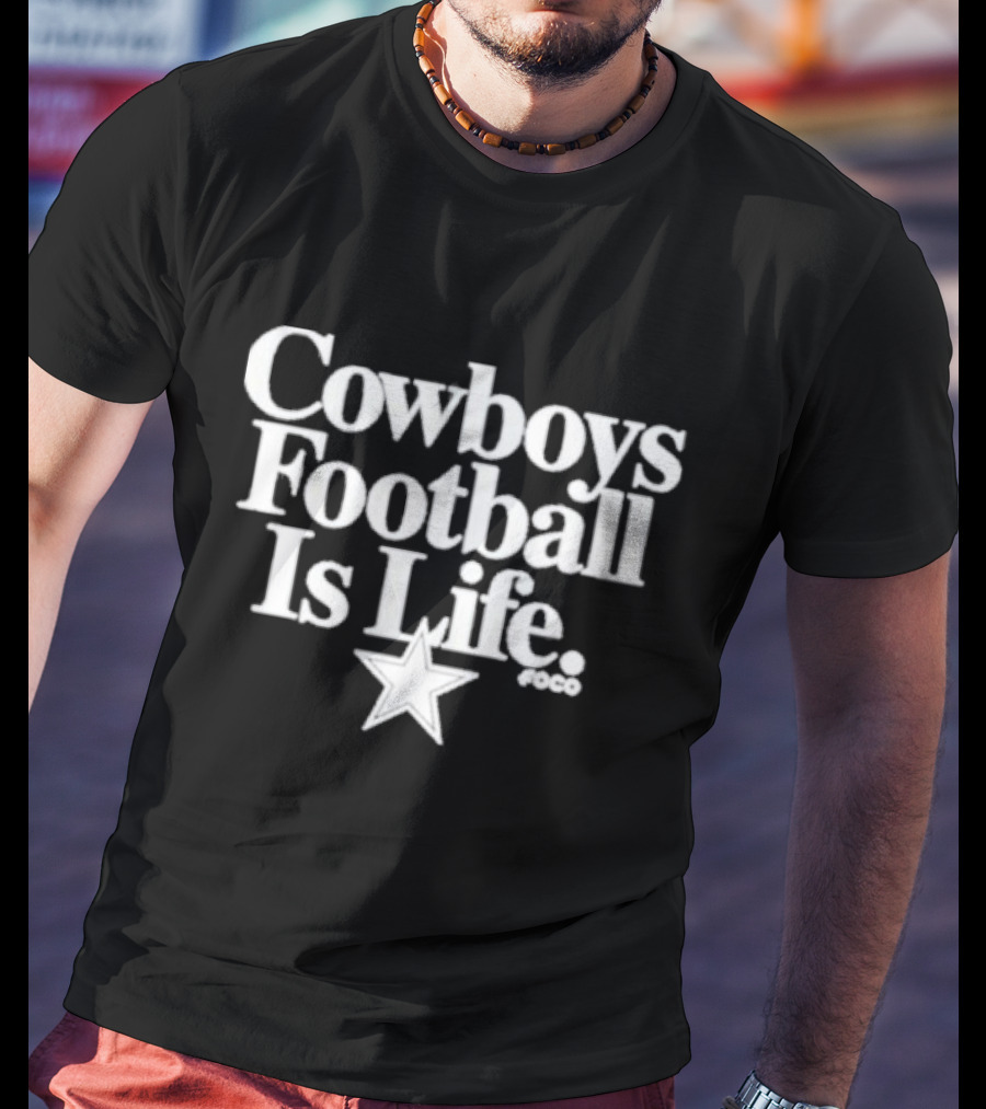 Calvin Watkins Cowboys Football Is Life Star Foco T-Shirt