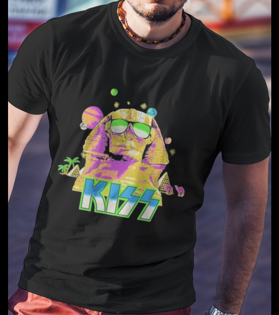 Kiss Hot In The Shade Sphinx Neon T-Shirt