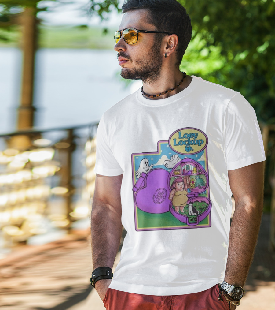 Loey Lane Loey Lockup Heart-Shaped Haunted Toy With Ghosts And Puppy T-Shirt