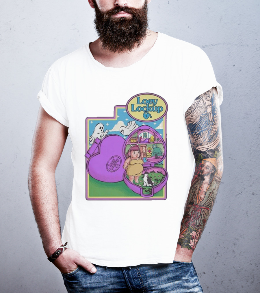 Loey Lane Loey Lockup Heart-Shaped Haunted Toy With Ghosts And Puppy T-Shirt