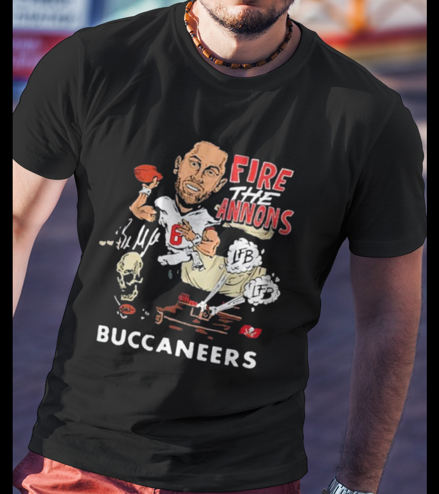 Fire The Cannons Buccaneers NFL Quarterback Caricature T-Shirt