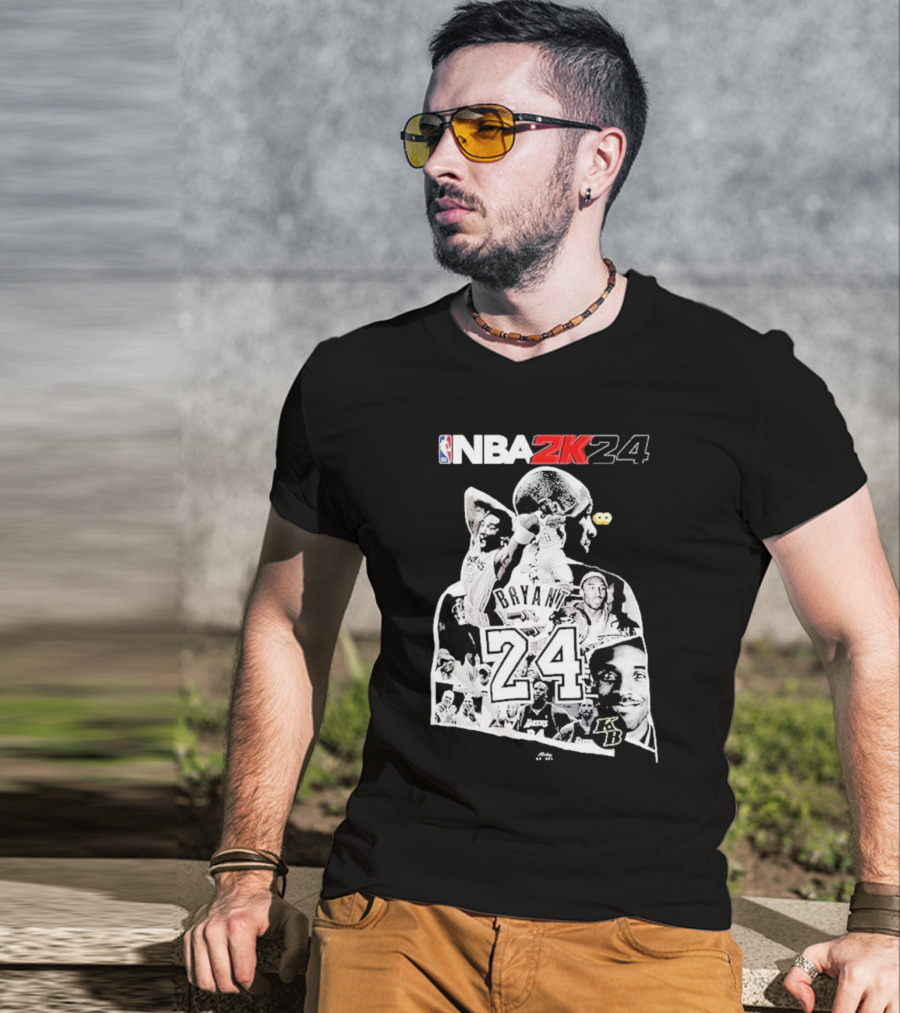 NBA 2K24 Mamba Day Kobe Bryant 24 08 24 Two Sides T-Shirt