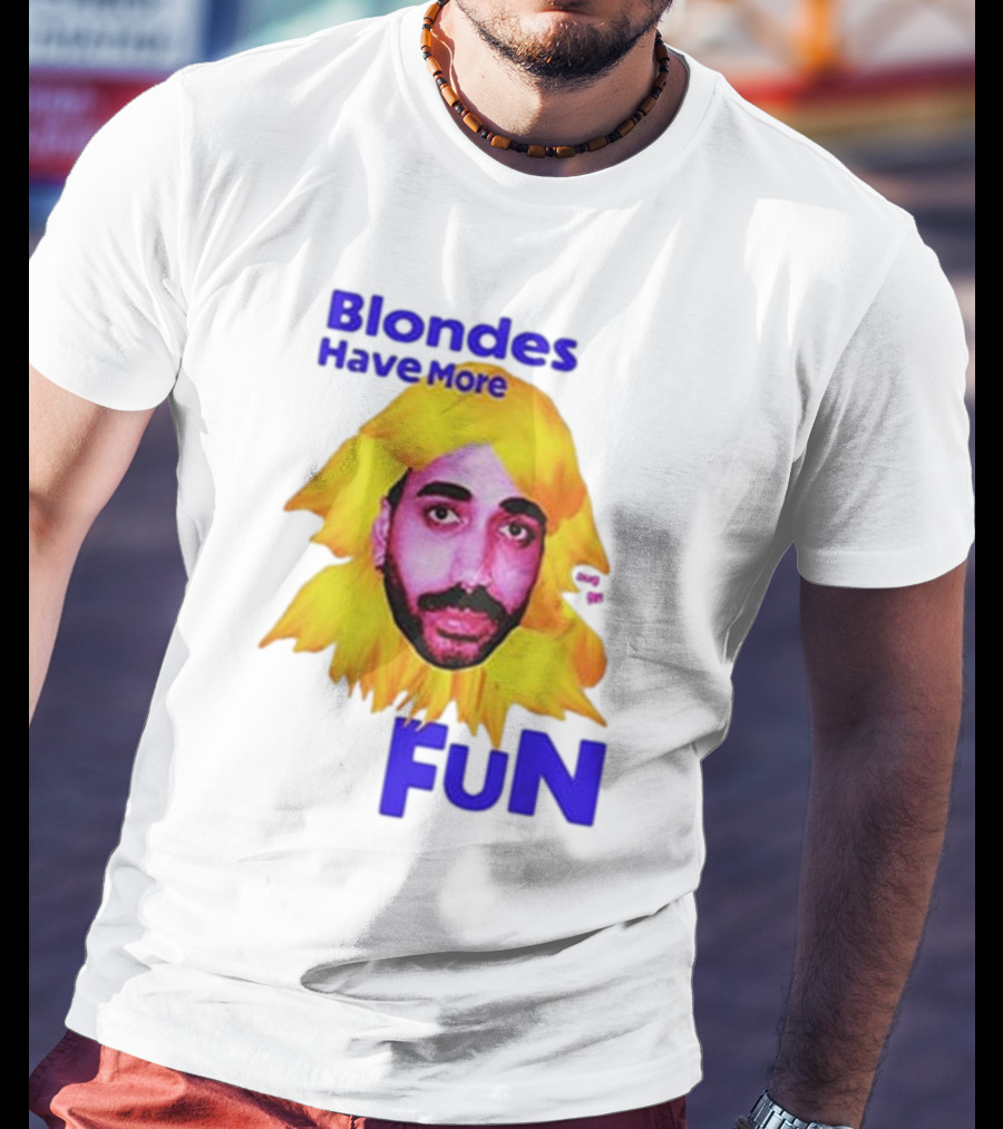 Blondes Have More Fun Face Yellow Hair T-Shirt