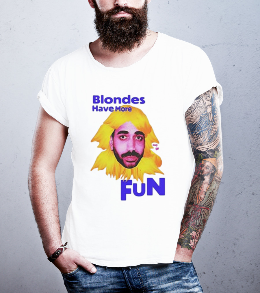 Blondes Have More Fun Face Yellow Hair T-Shirt