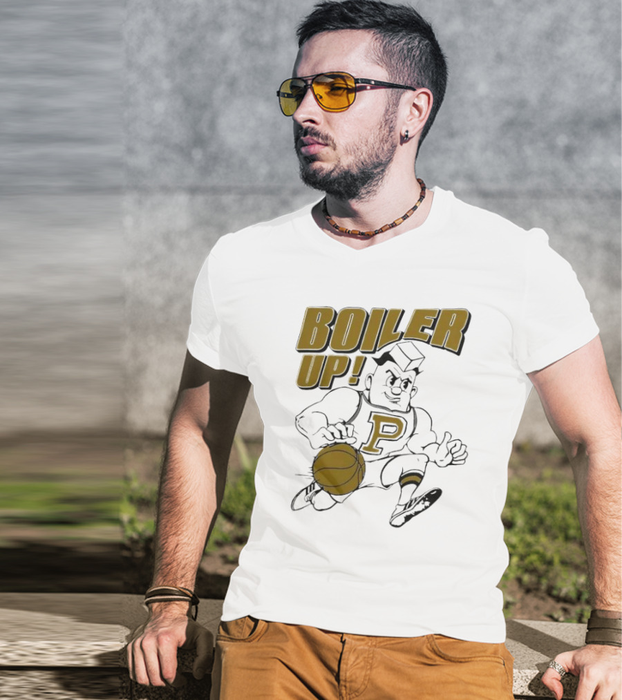 BOILER UP Basketball 70's Mascot P T-Shirt