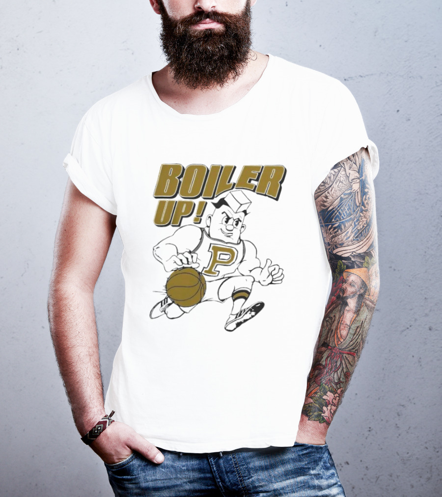 BOILER UP Basketball 70's Mascot P T-Shirt