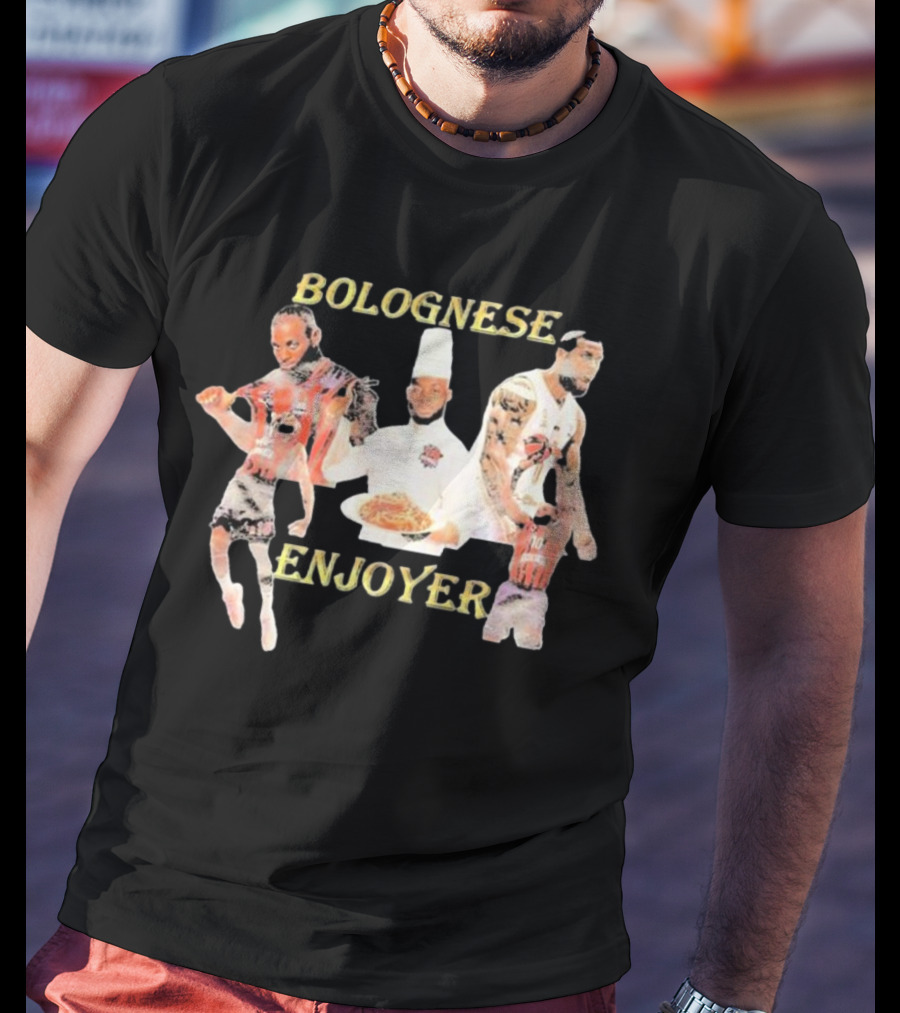 Bolognese Enjoyer Basketball Player Chef Motif T-Shirt