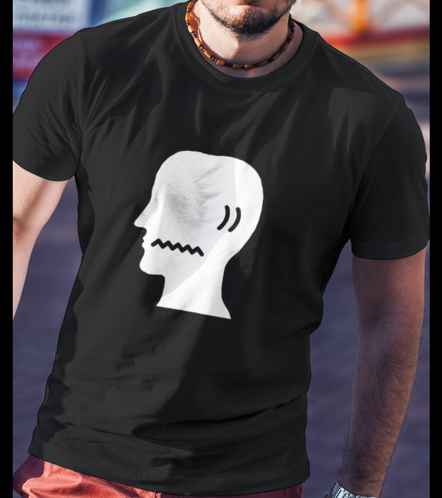 Brain Dead Head Profile Icon With Zigzag Mouth T-Shirt
