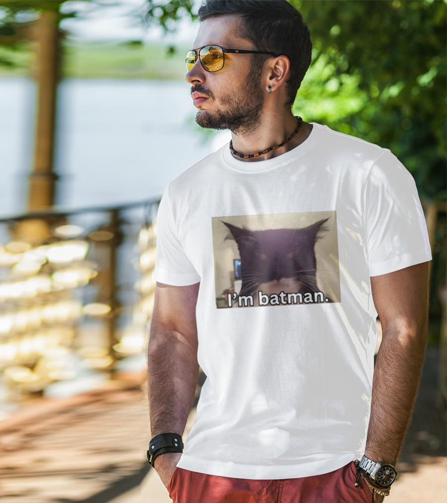 Bruh I'm Batman Cat Meme T-Shirt