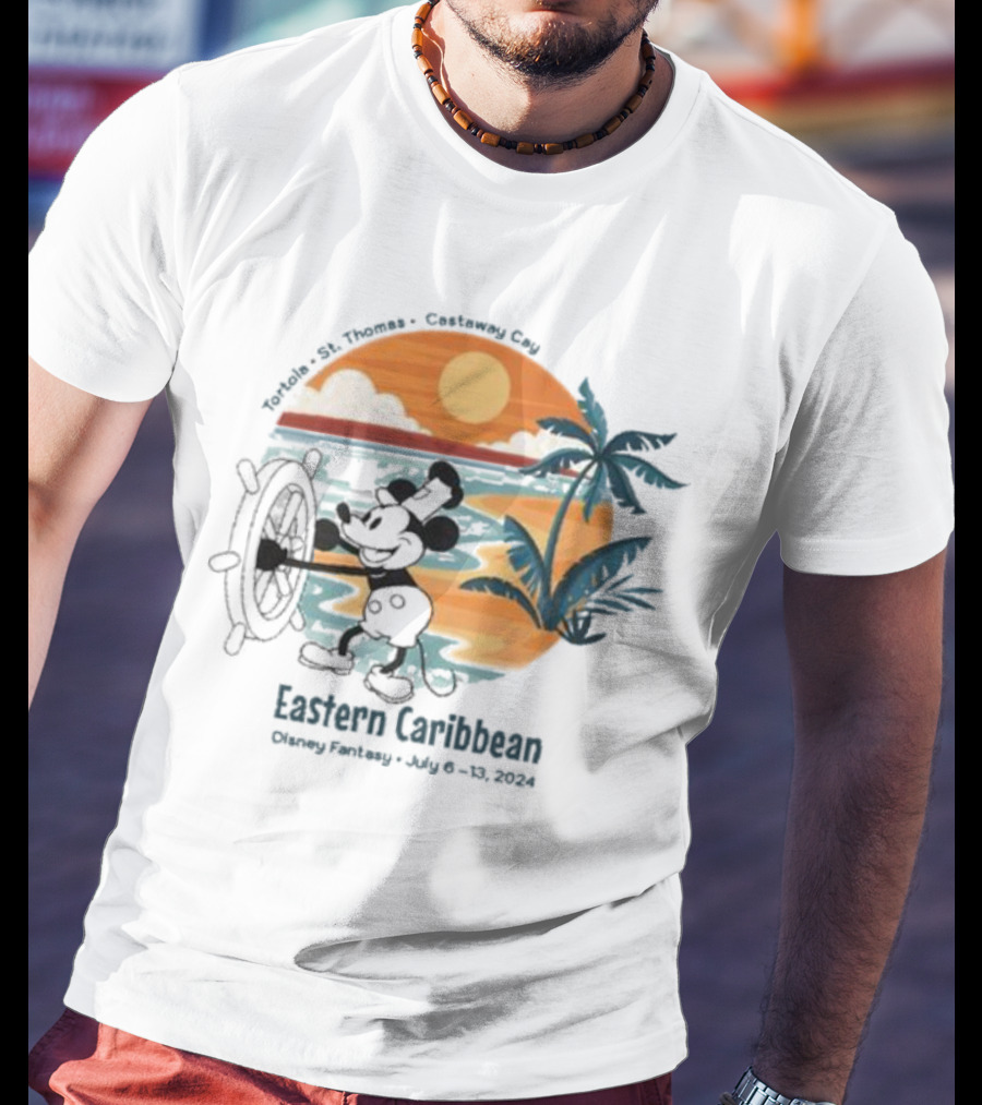 Tortola St. Thomas Castaway Cay Eastern Caribbean Disney Fantasy July 6-13 T-Shirt