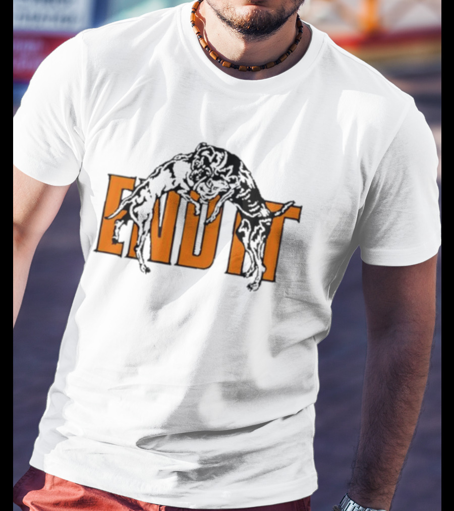 End It Isthatadug Dog Wrestling Emblem T-Shirt