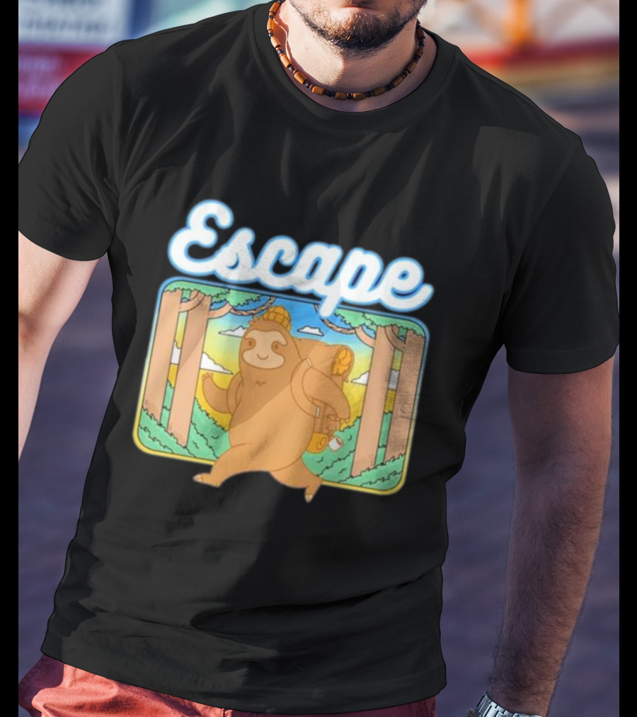 Escape The Ordinary Sloth Walking Through Nature T-Shirt
