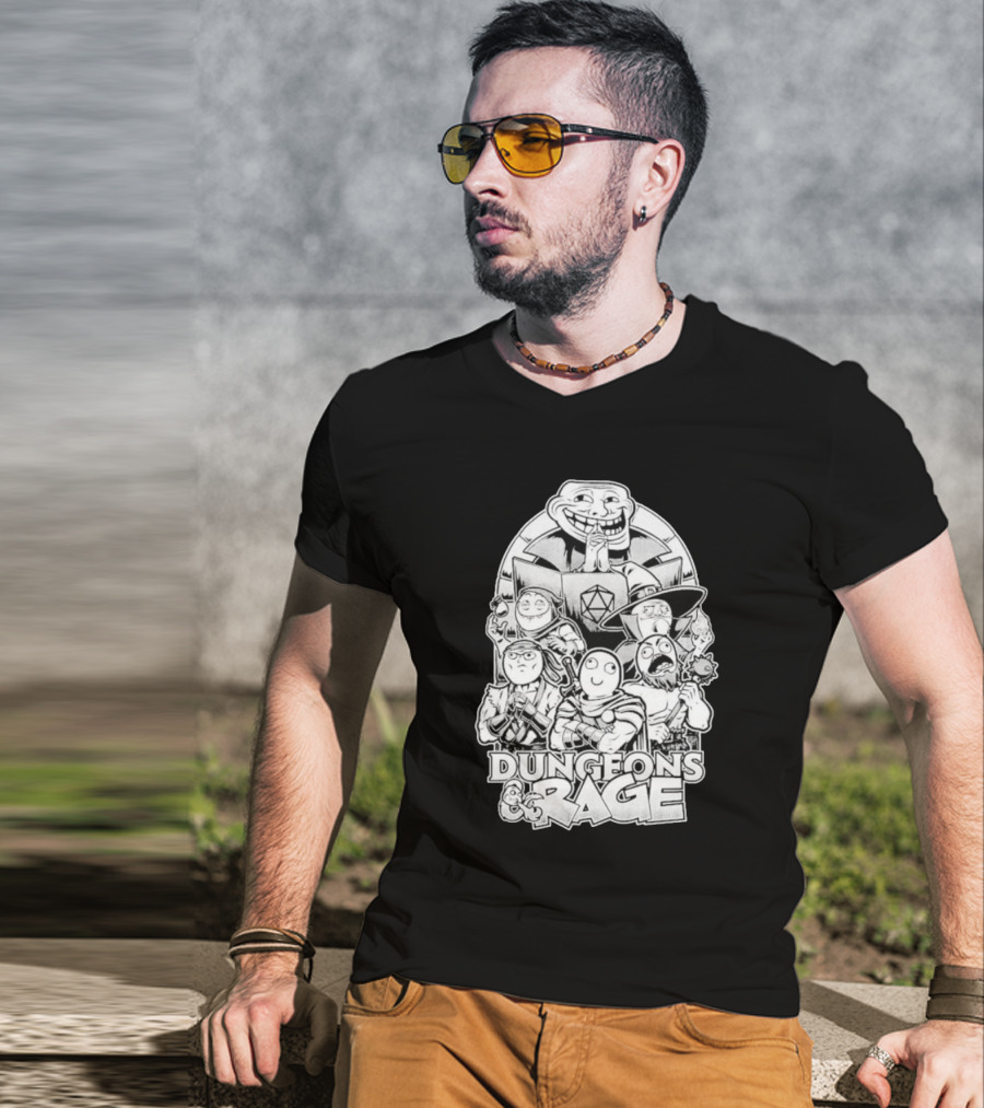 Dungeons And Rage Troll Face Meme Characters T-Shirt