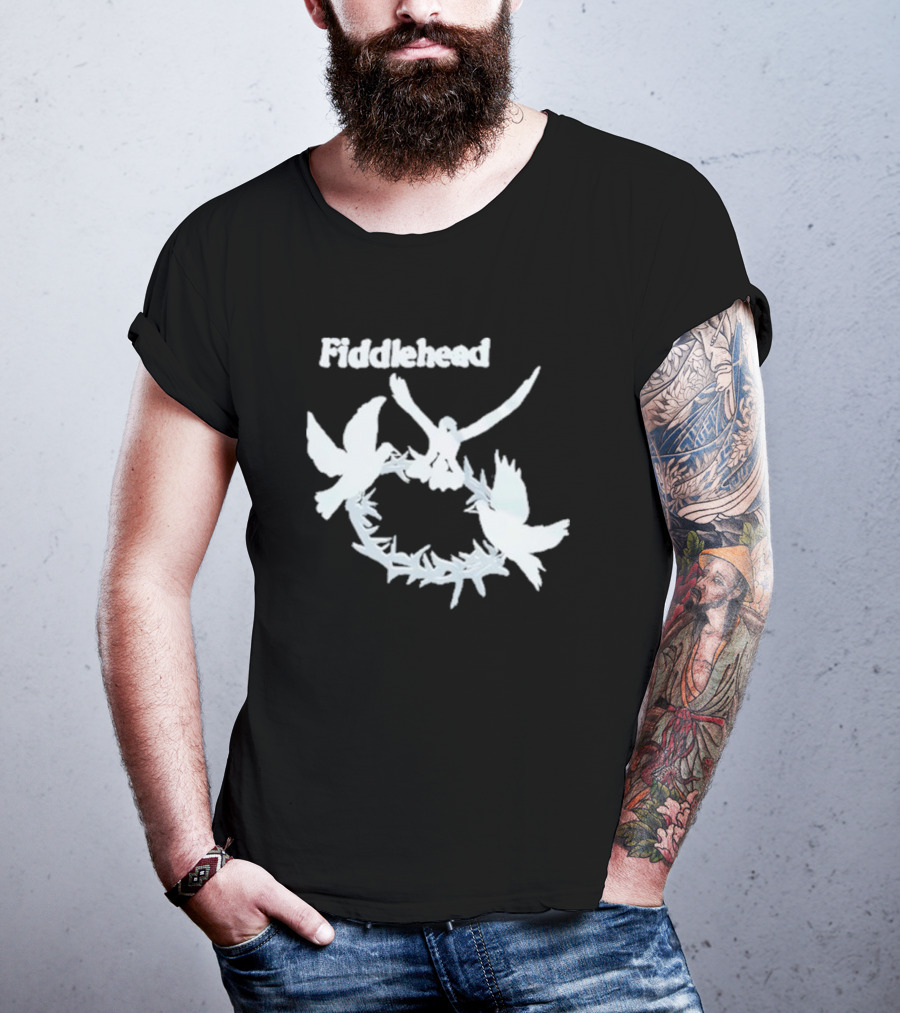 Fiddlehead White Doves In Flight Ring T-Shirt