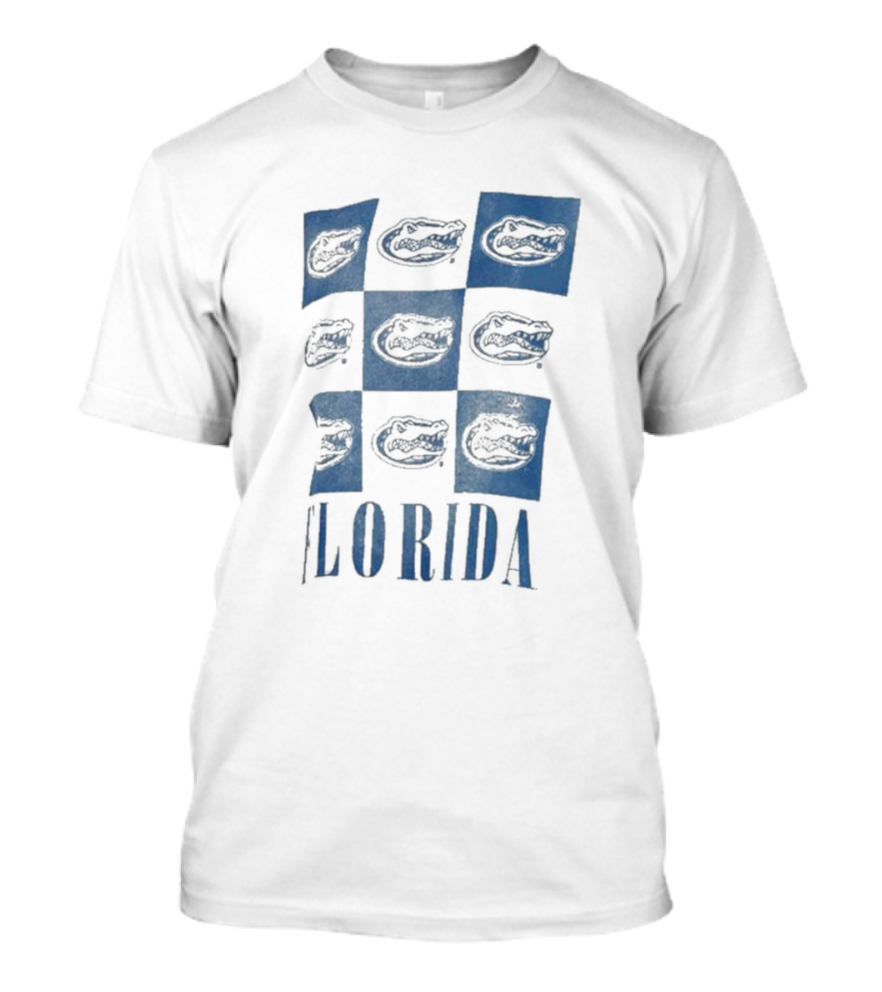 Florida Gators Pressbox Women's Checkerboard Logo Andy Waist Length Oversized T-Shirt