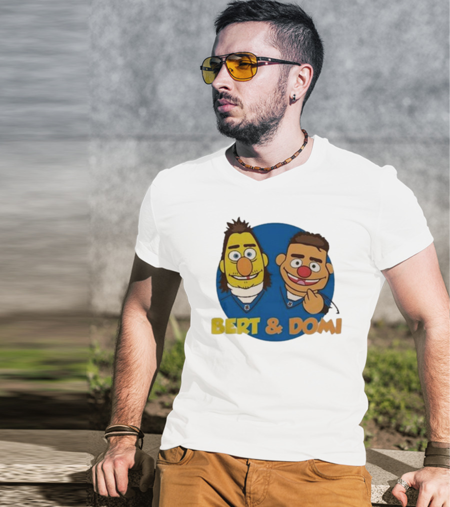 Bert And Domi Flowbuds Logo Cartoon T-Shirt