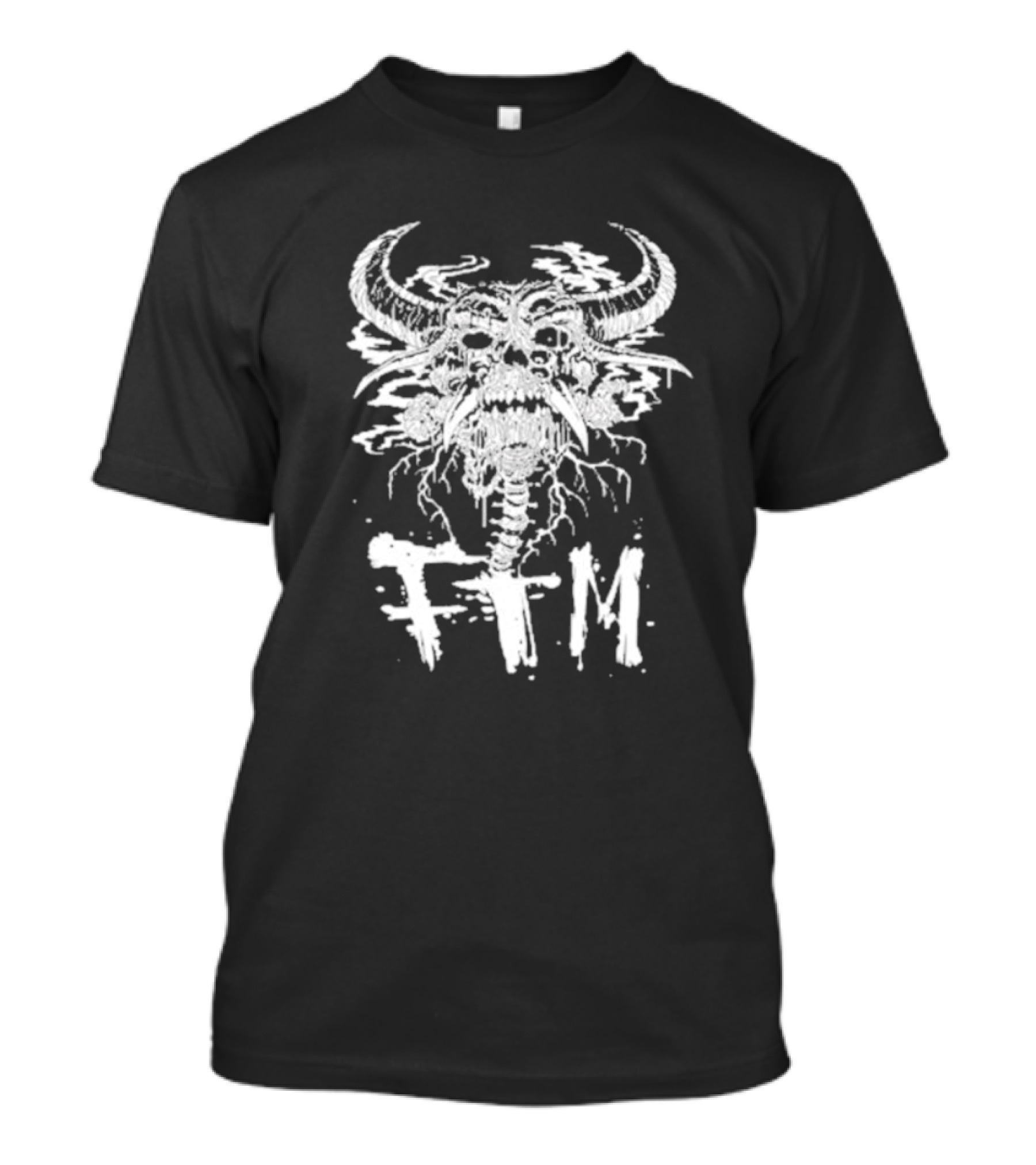 Franky The Mobster FTM Skull Beast With Horns Impending Doom T-Shirt