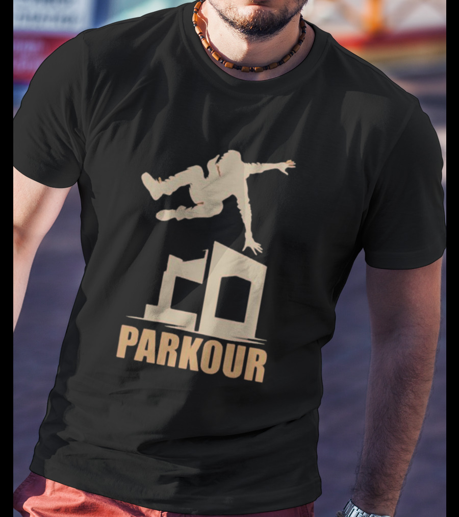 Free-Running Urban Parkour Jumping Silhouette Street T-Shirt