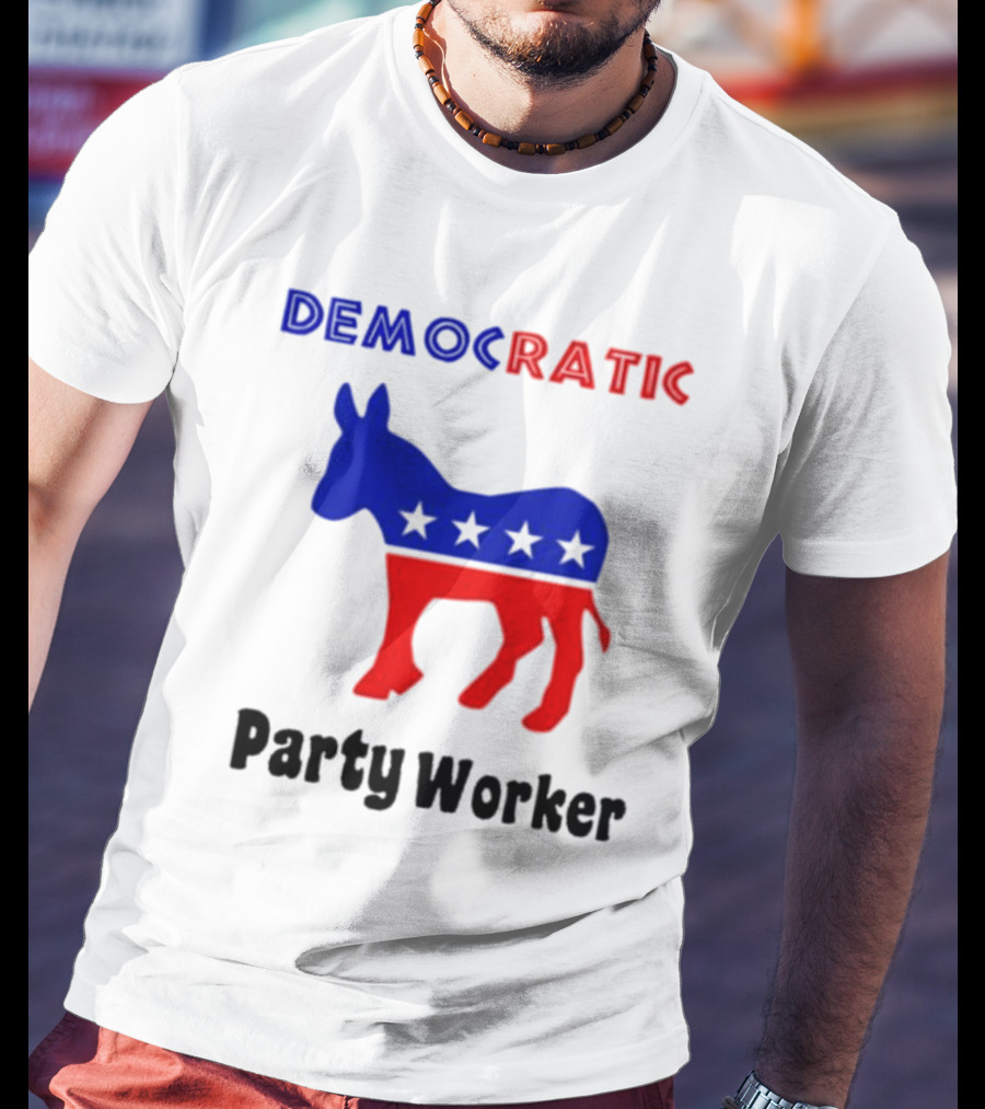 Democratic Party Worker Donkey Emblem T-Shirt