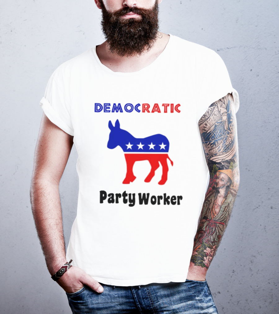 Democratic Party Worker Donkey Emblem T-Shirt
