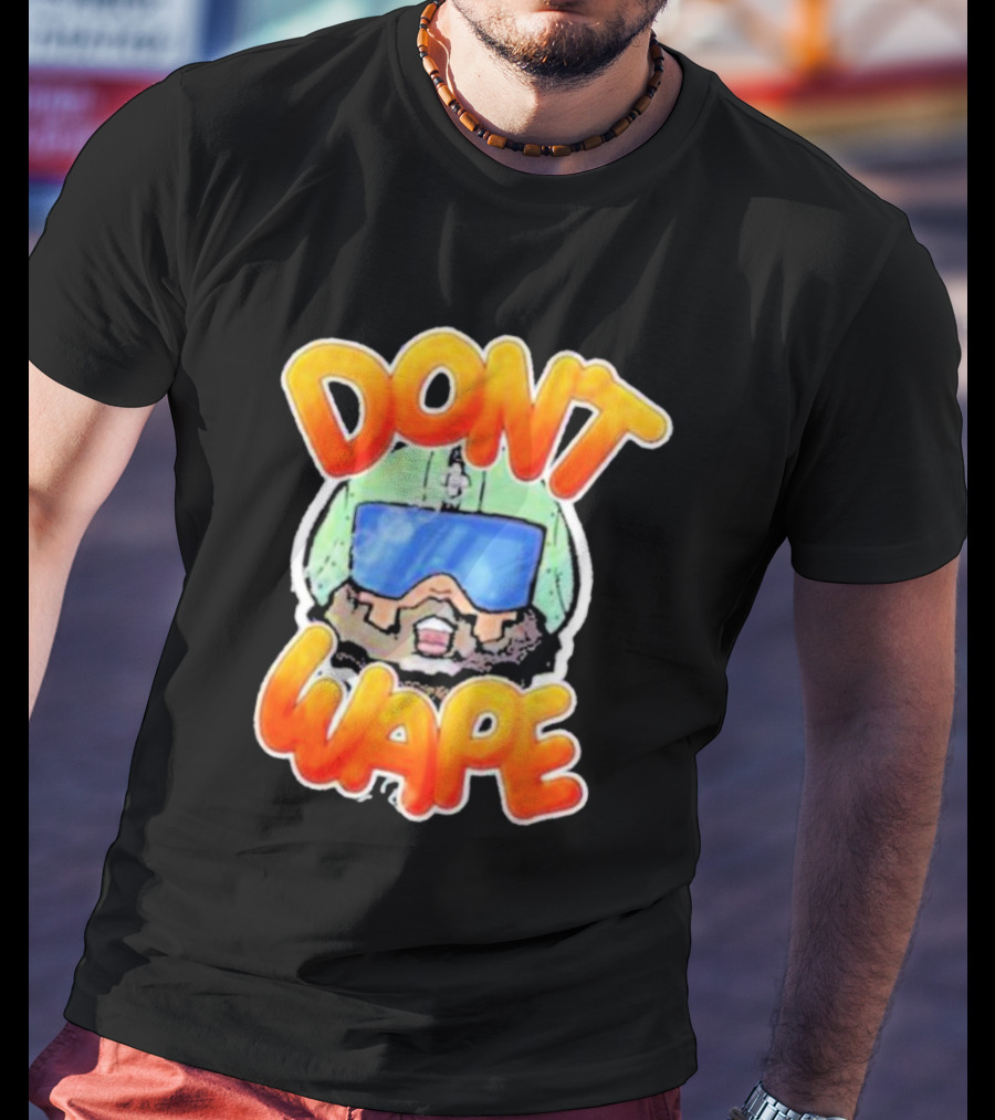 Dick Masterson Don't Wape Bearded Guy In Helmet With Goggles T-Shirt