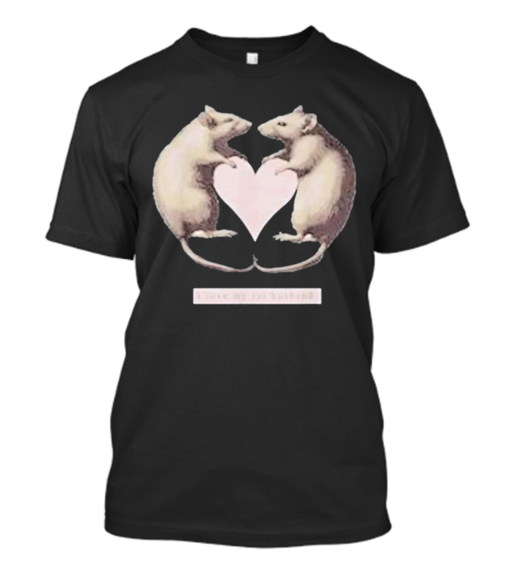 Dogecore I Love My Rat Husband Heart Rats T-Shirt