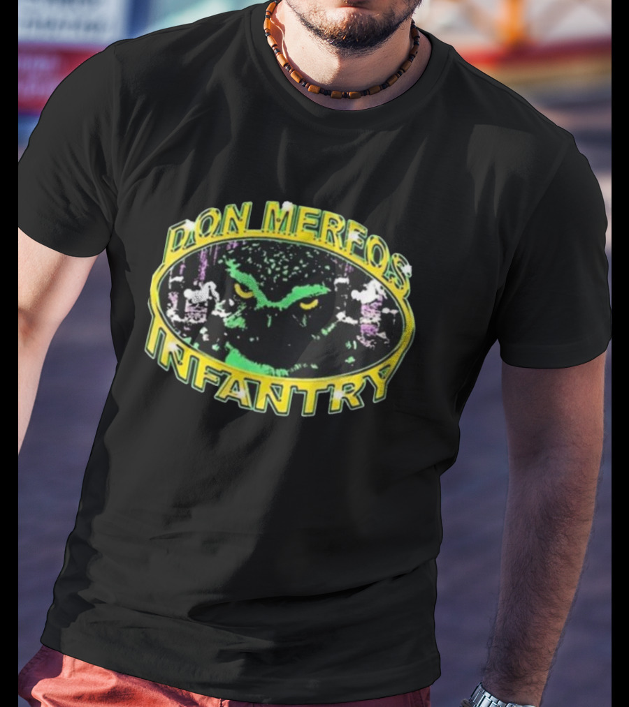 Don Merfos Infantry Owl Eyes Icon Oval Frame T-Shirt