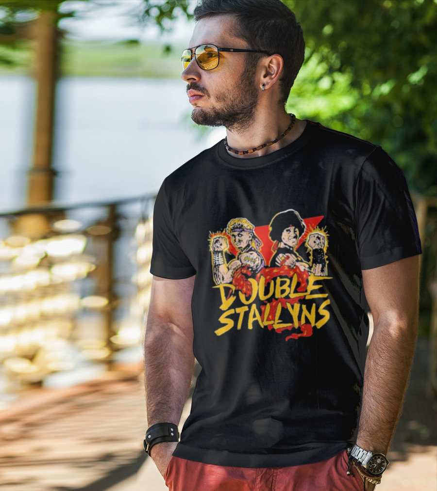 Double Stallyns Retro Cartoon Band Duo T-Shirt