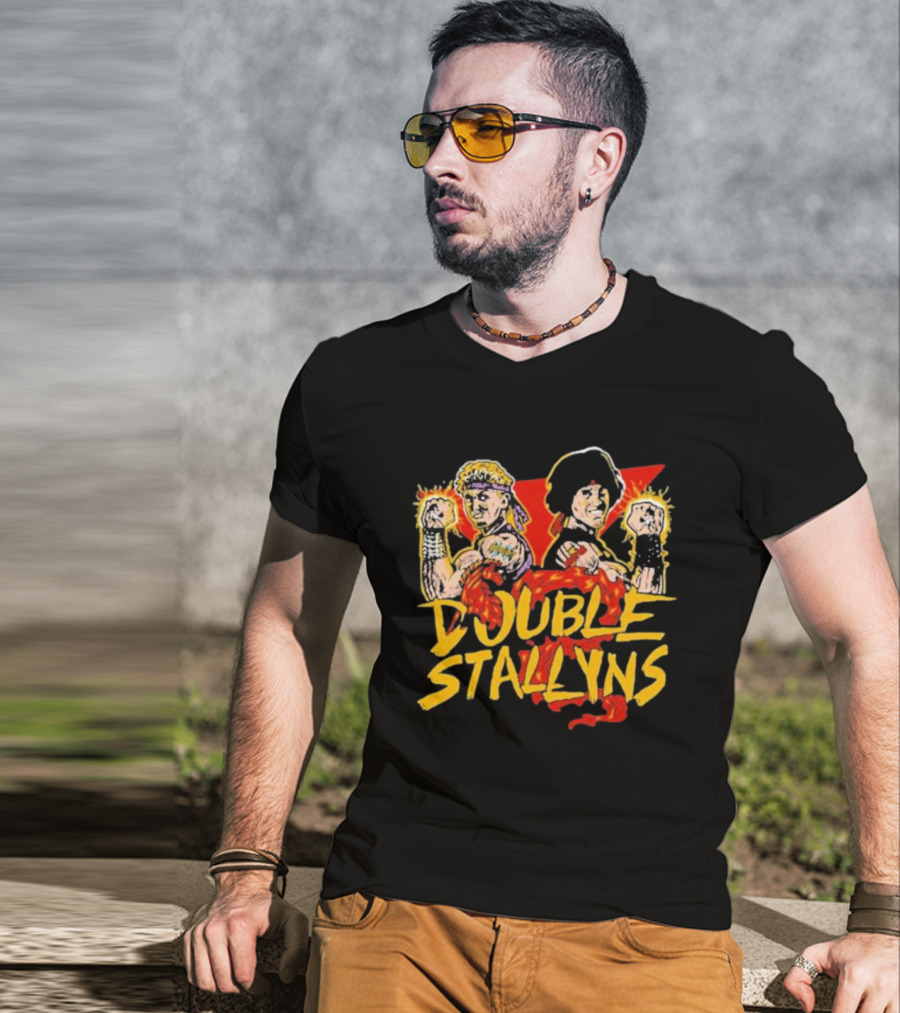 Double Stallyns Retro Cartoon Band Duo T-Shirt