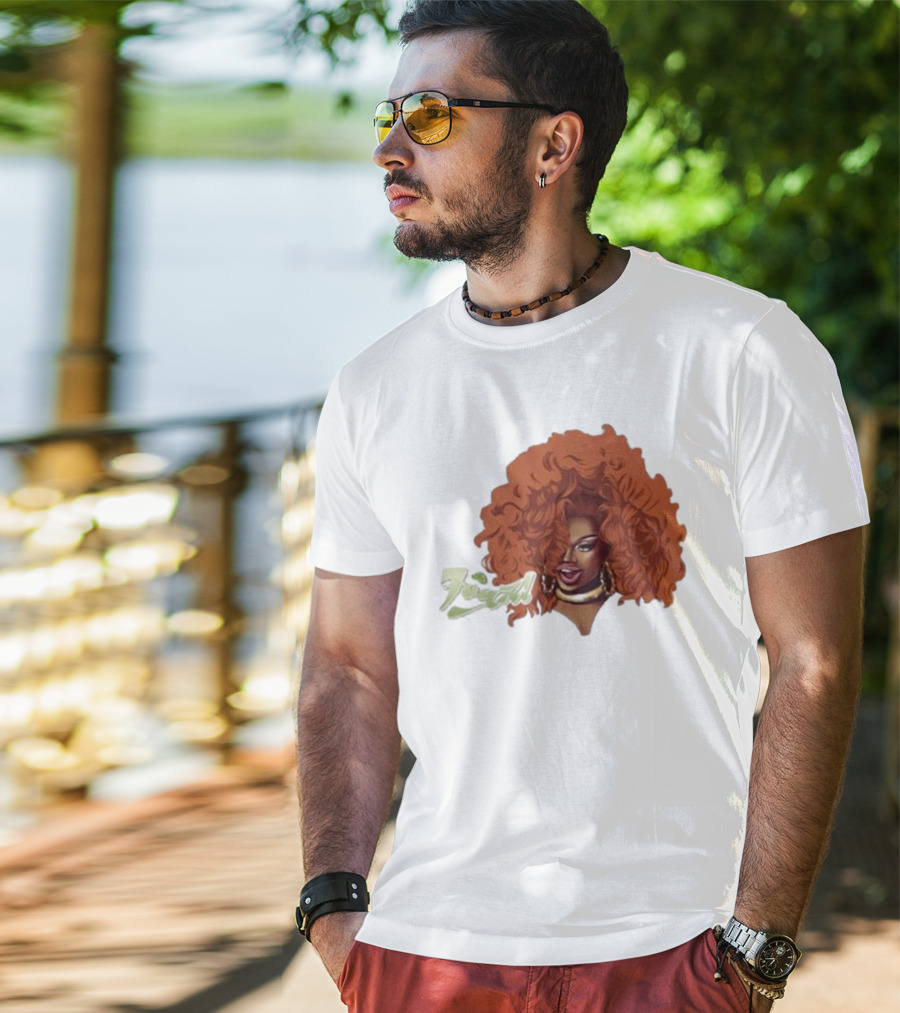 Drag Queen Sunami Foam Iconic Curly Hair T-Shirt