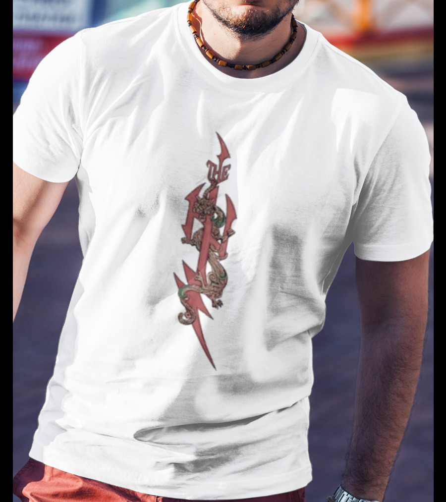 The Hu Dragon Emblem Red Lightning T-Shirt