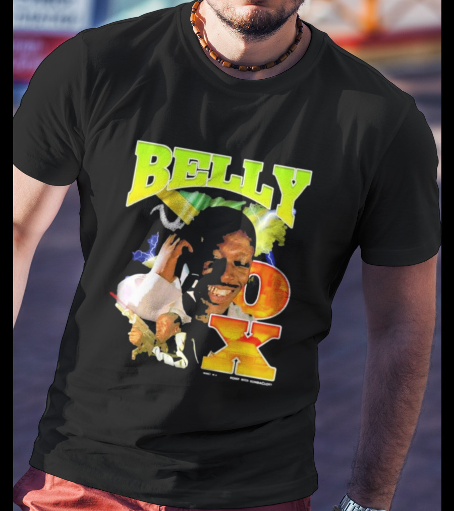 BELLY OX Romp With Bumbaclot Smiling Man With Phone And Gun T-Shirt