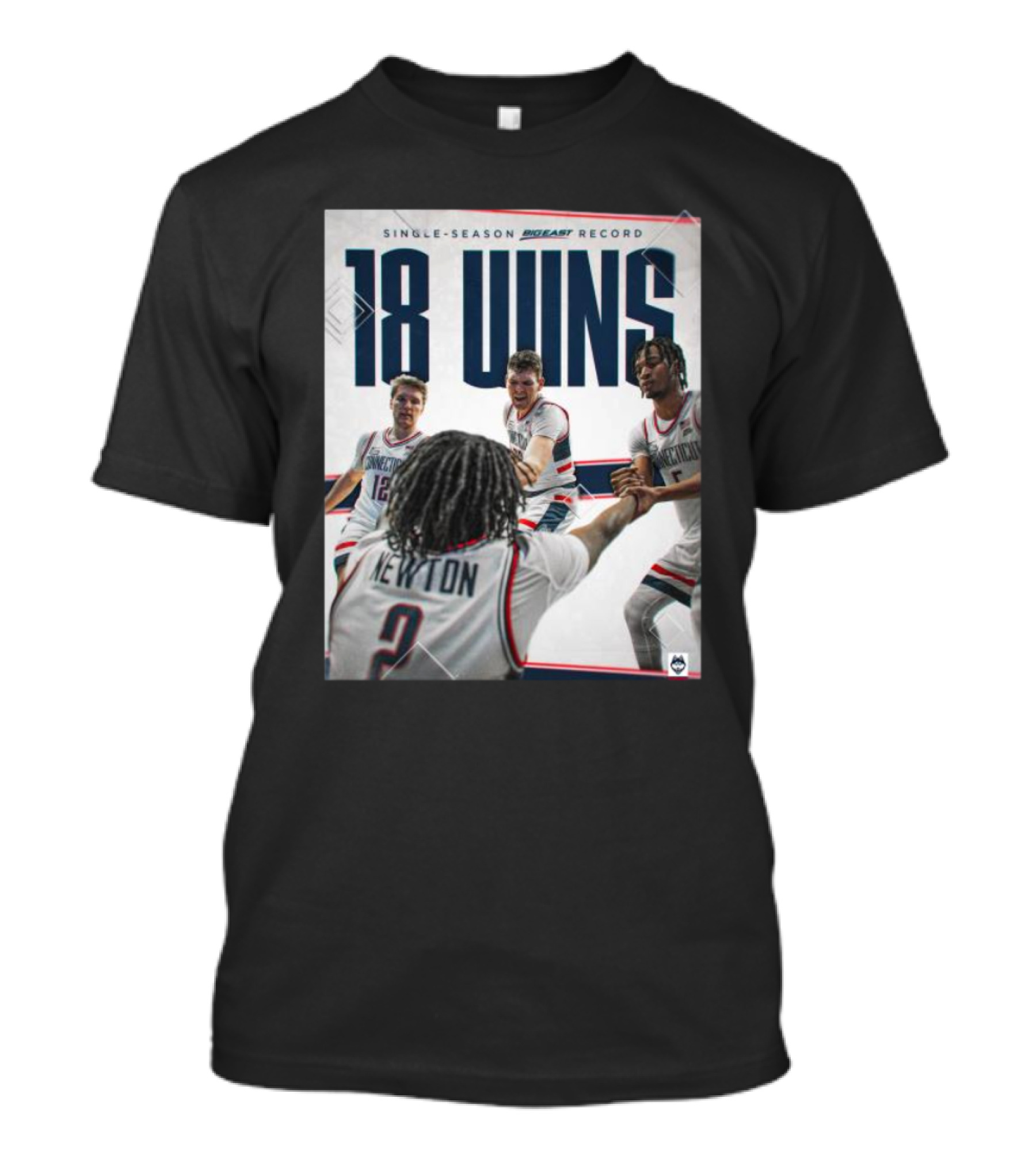 Single Season Bigeast Record 18 Wins UConn Basketball Team T-Shirt