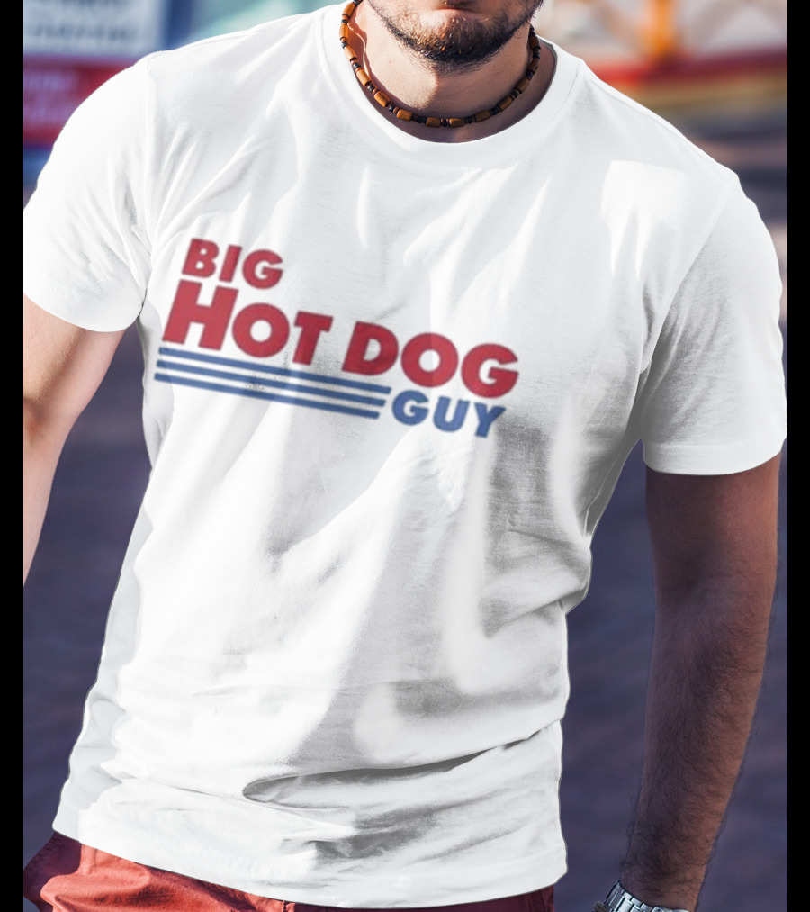 Big Hot Dog Guy Stripes T-Shirt
