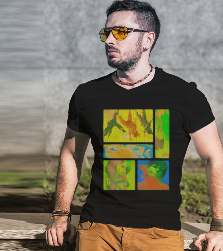 Billie Eilish Birds Of A Feather Collage Thermal Multicolor Portraits T-Shirt