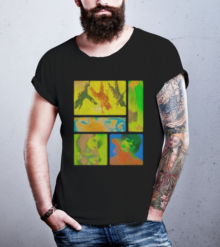 Billie Eilish Birds Of A Feather Collage Thermal Multicolor Portraits T-Shirt